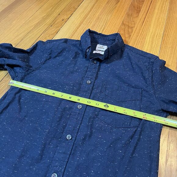 Flint and Tinder The Architect Shirt in Navy Donegal Slim Fit Casual Size XS - Picture 5 of 9